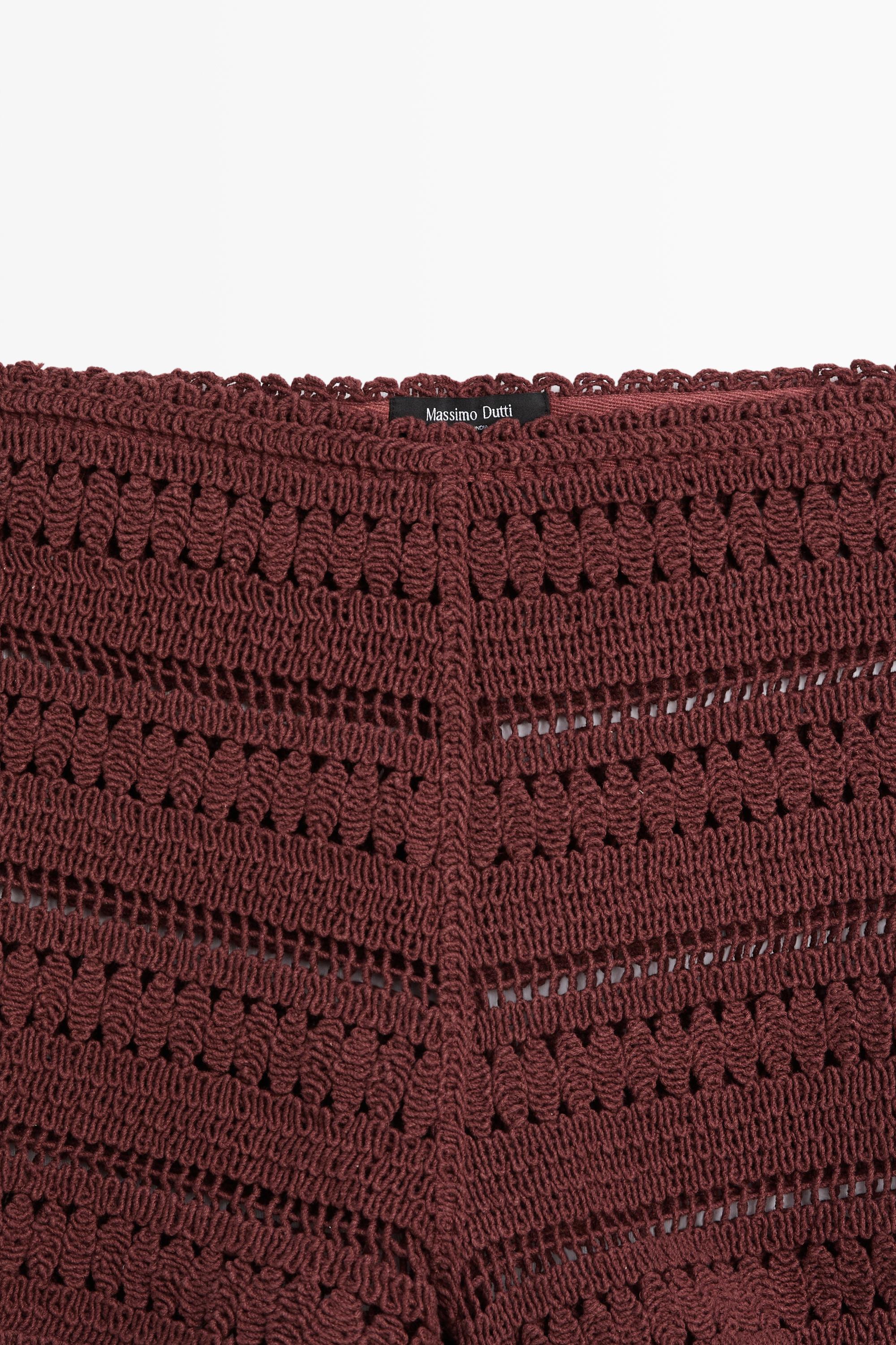 Cotton crochet shorts